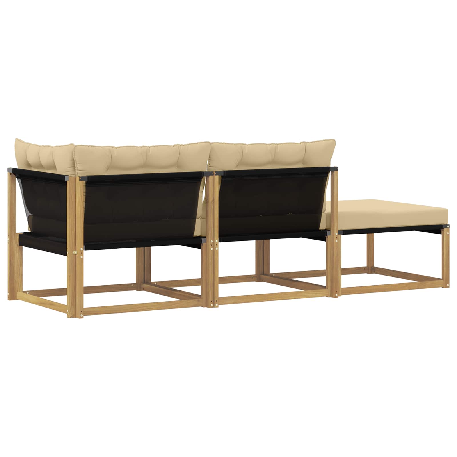 vidaXL Zestaw sof narożnych z poduszką Biały 241,5 x 83 x 73 cm