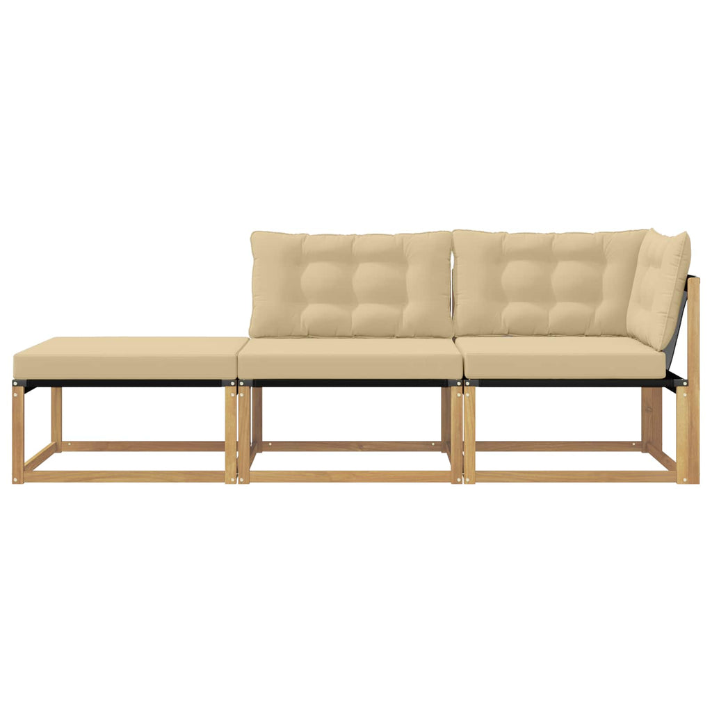 vidaXL Zestaw sof narożnych z poduszką Biały 241,5 x 83 x 73 cm