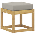 vidaXL Stołek Ławka na Zewnątrz z poduszką Biały 43 x 43 x 45 cm