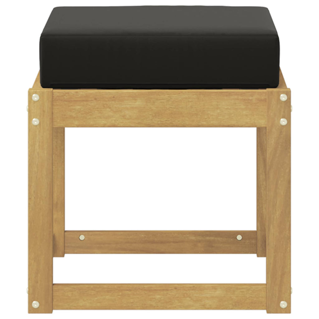 vidaXL Stołek Ławka na Zewnątrz z poduszką Biały 43 x 43 x 45 cm
