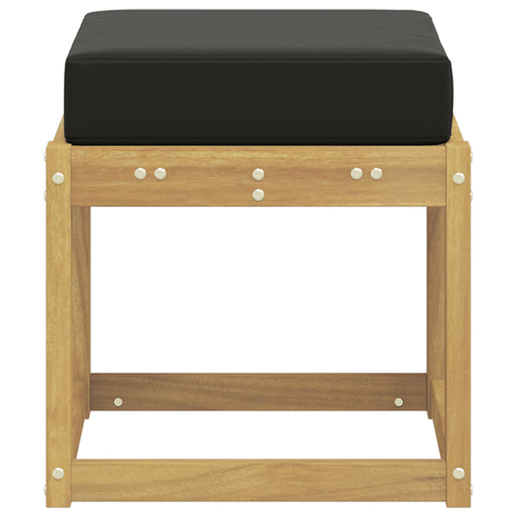 vidaXL Stołek Ławka na Zewnątrz z poduszką Biały 43 x 43 x 45 cm