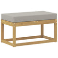 vidaXL Stołek Ławka na Zewnątrz z poduszką Biały 80 x 43 x 45 cm