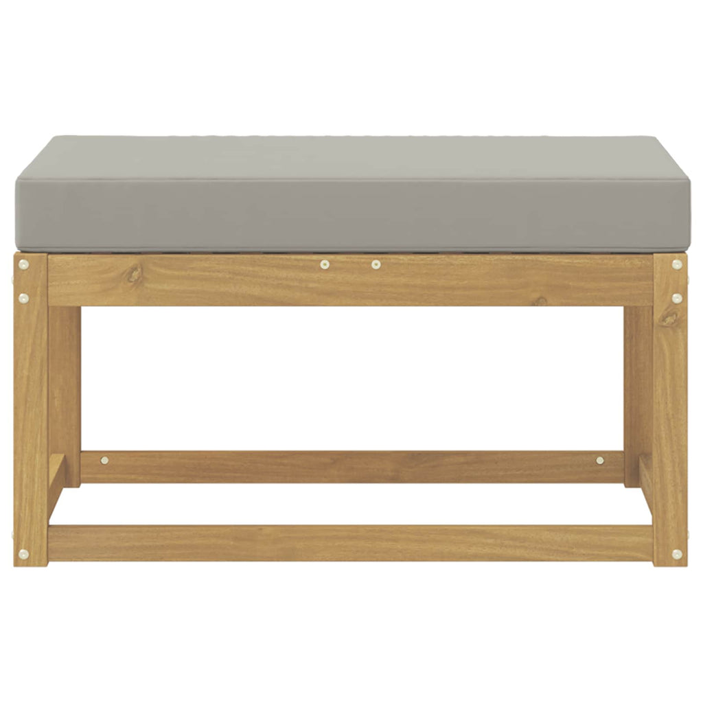 vidaXL Stołek Ławka na Zewnątrz z poduszką Biały 80 x 43 x 45 cm