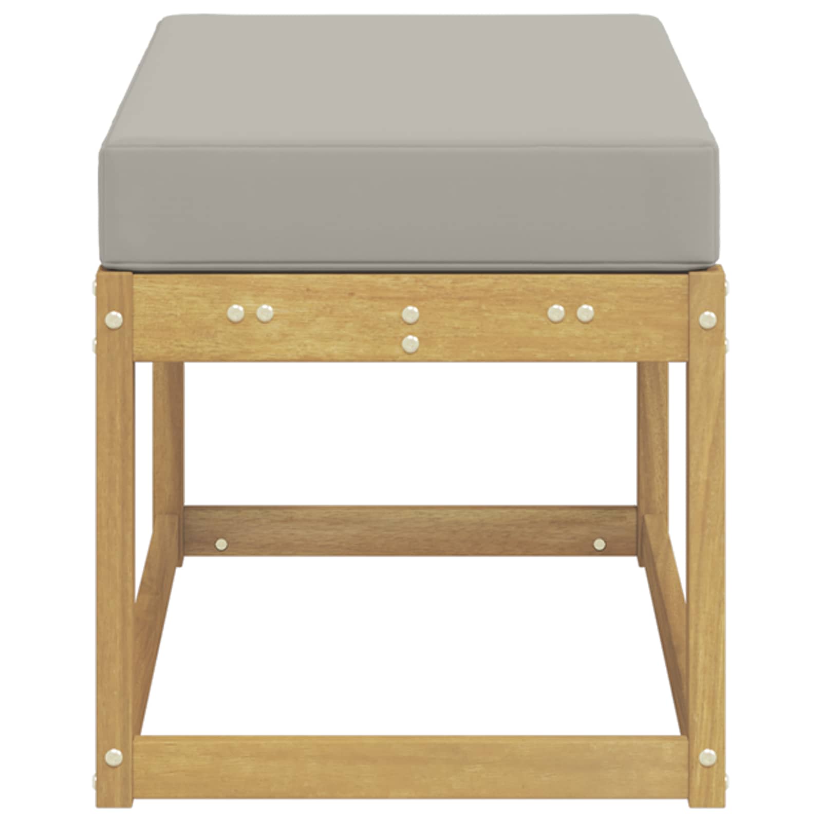 vidaXL Stołek Ławka na Zewnątrz z poduszką Biały 80 x 43 x 45 cm