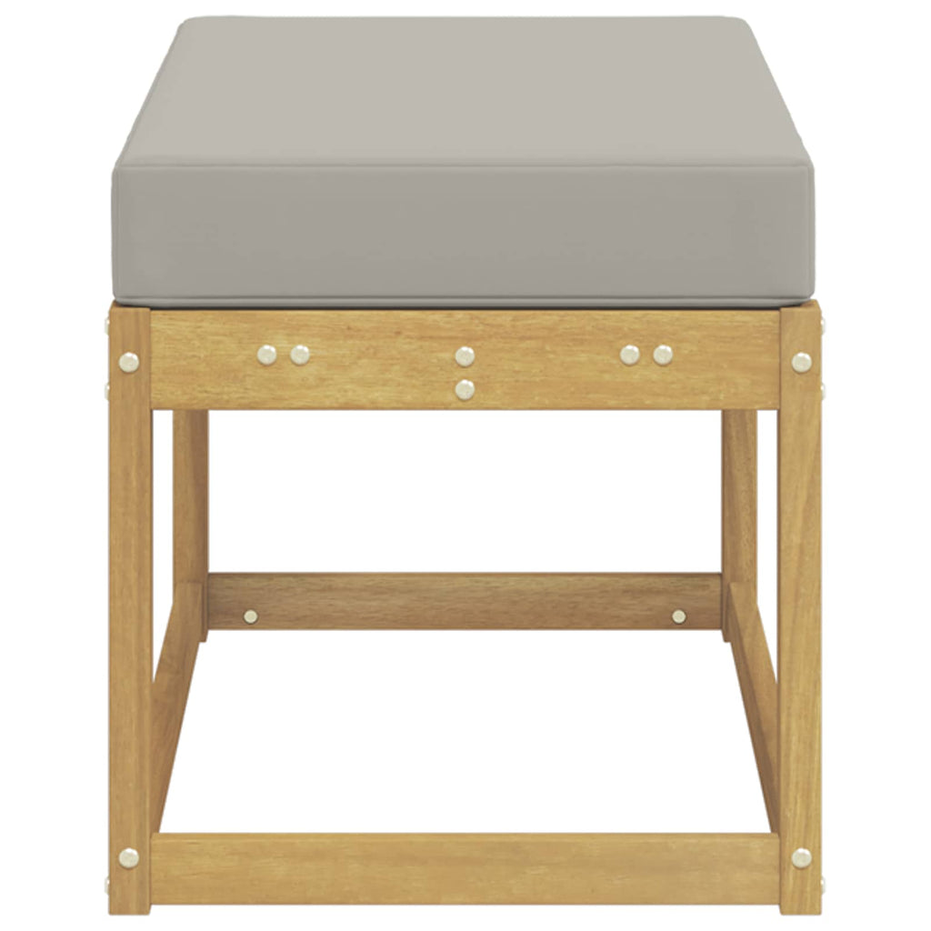 vidaXL Stołek Ławka na Zewnątrz z poduszką Biały 80 x 43 x 45 cm