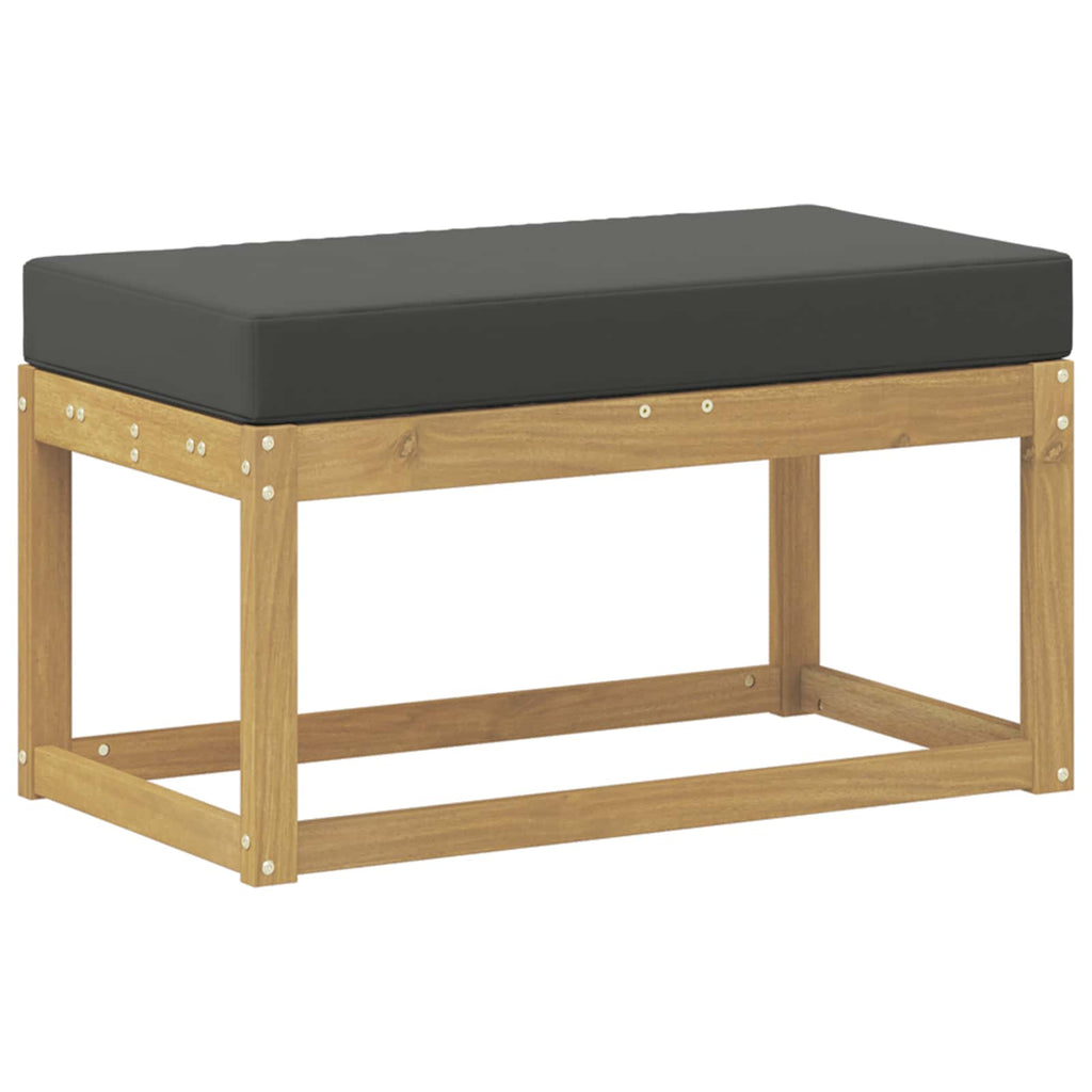 vidaXL Stołek Ławka na Zewnątrz z poduszką Biały 80 x 43 x 45 cm