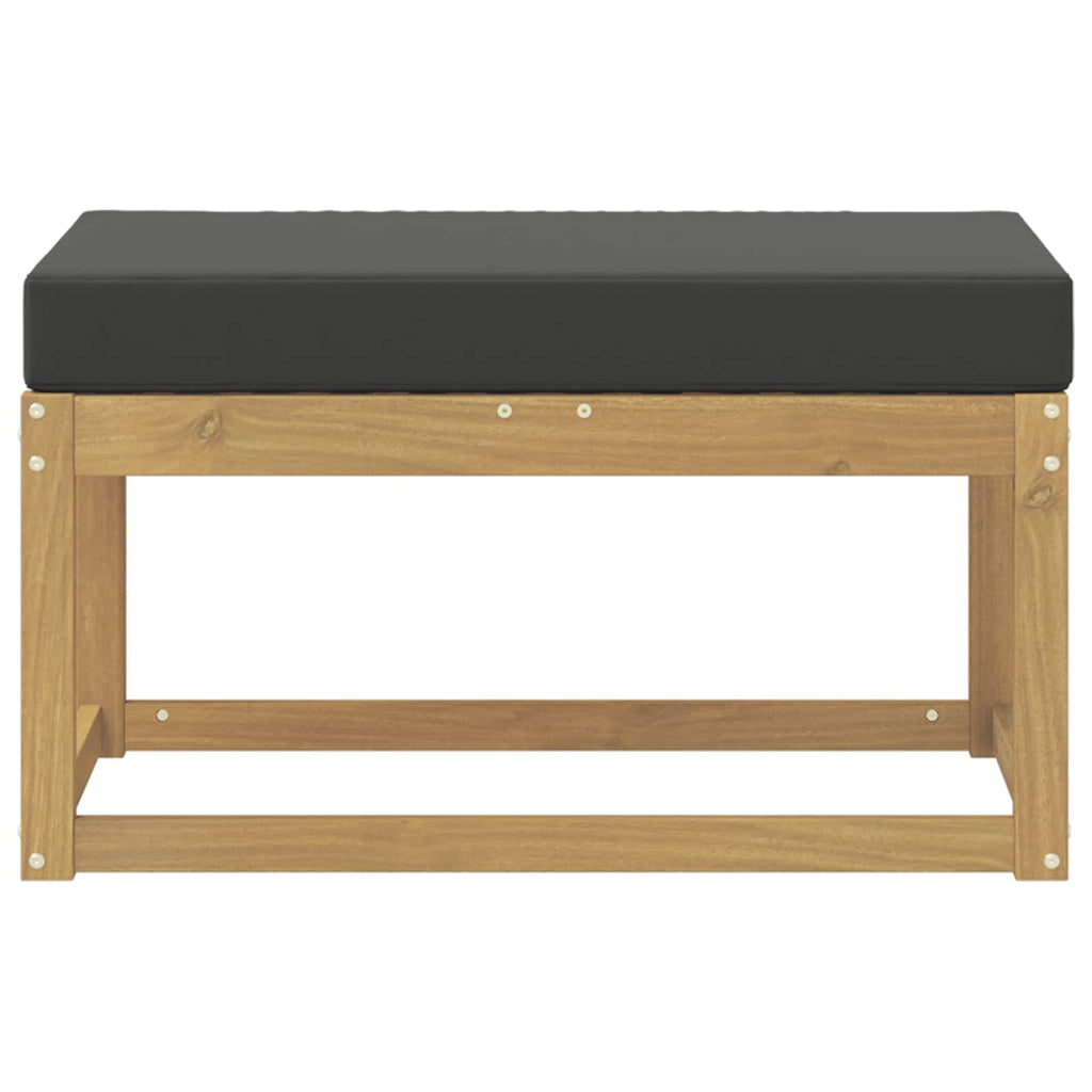 vidaXL Stołek Ławka na Zewnątrz z poduszką Biały 80 x 43 x 45 cm