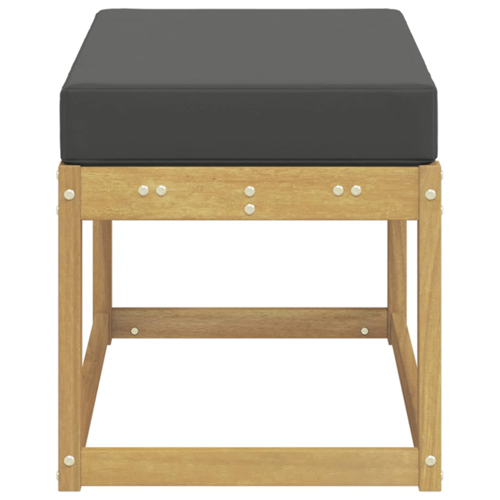 vidaXL Stołek Ławka na Zewnątrz z poduszką Biały 80 x 43 x 45 cm