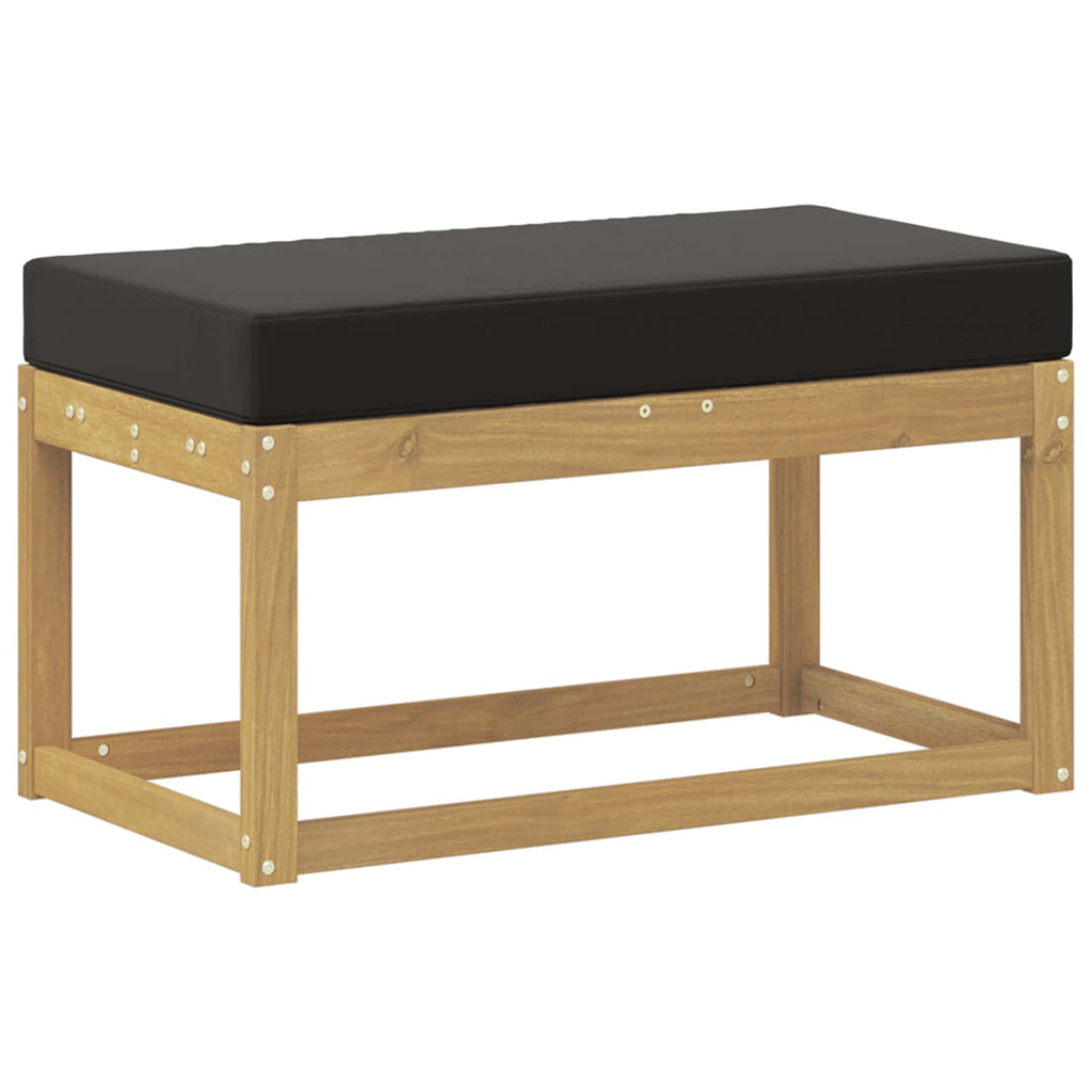 vidaXL Stołek Ławka na Zewnątrz z poduszką Biały 80 x 43 x 45 cm