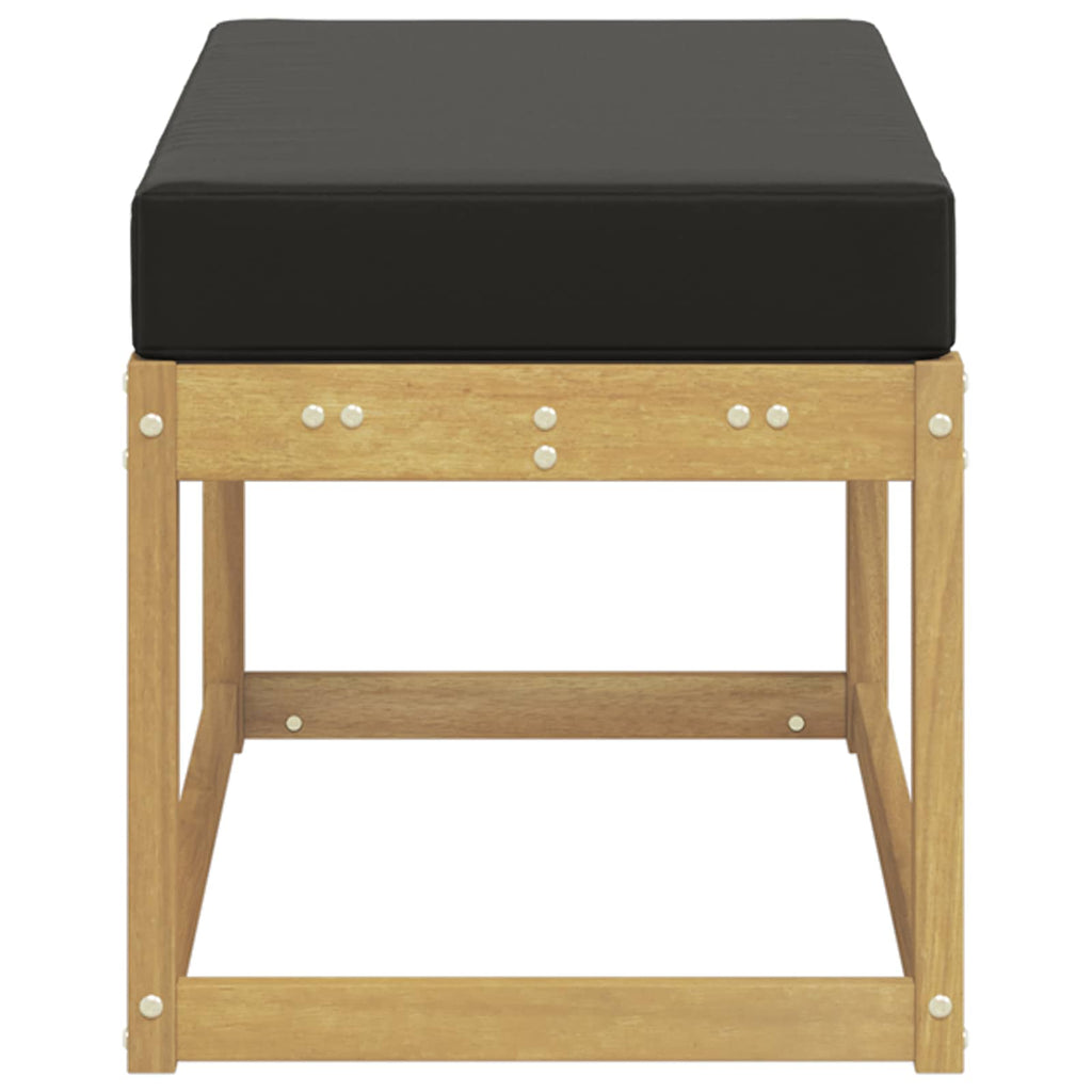 vidaXL Stołek Ławka na Zewnątrz z poduszką Biały 80 x 43 x 45 cm