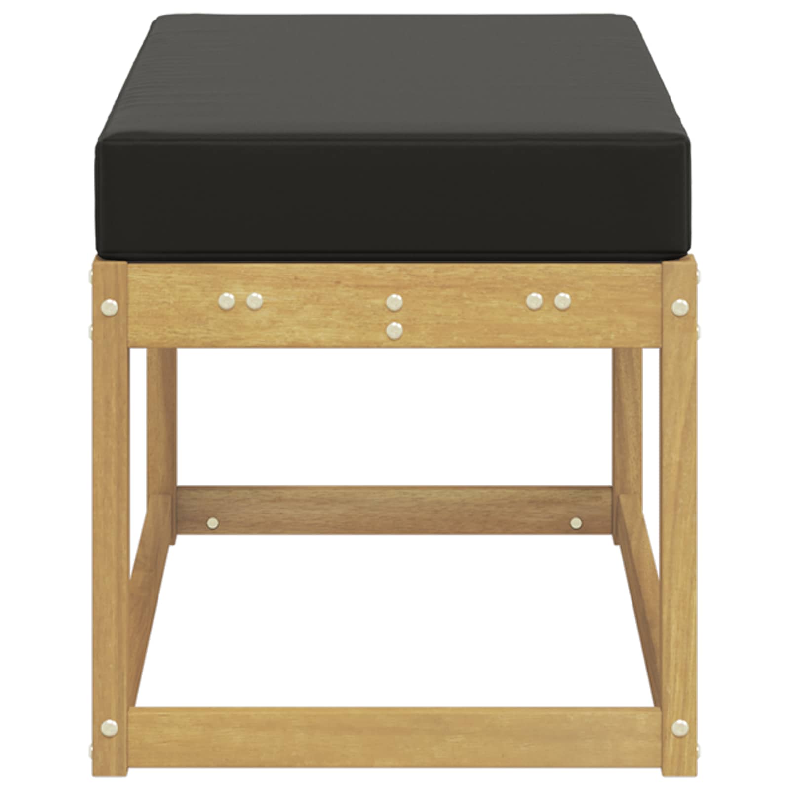 vidaXL Stołek Ławka na Zewnątrz z poduszką Biały 80 x 43 x 45 cm