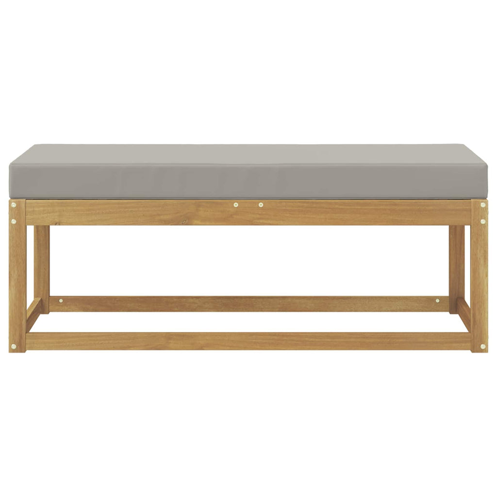 vidaXL Stołek Ławka na Zewnątrz z poduszką Biały 115 x 43 x 45 cm