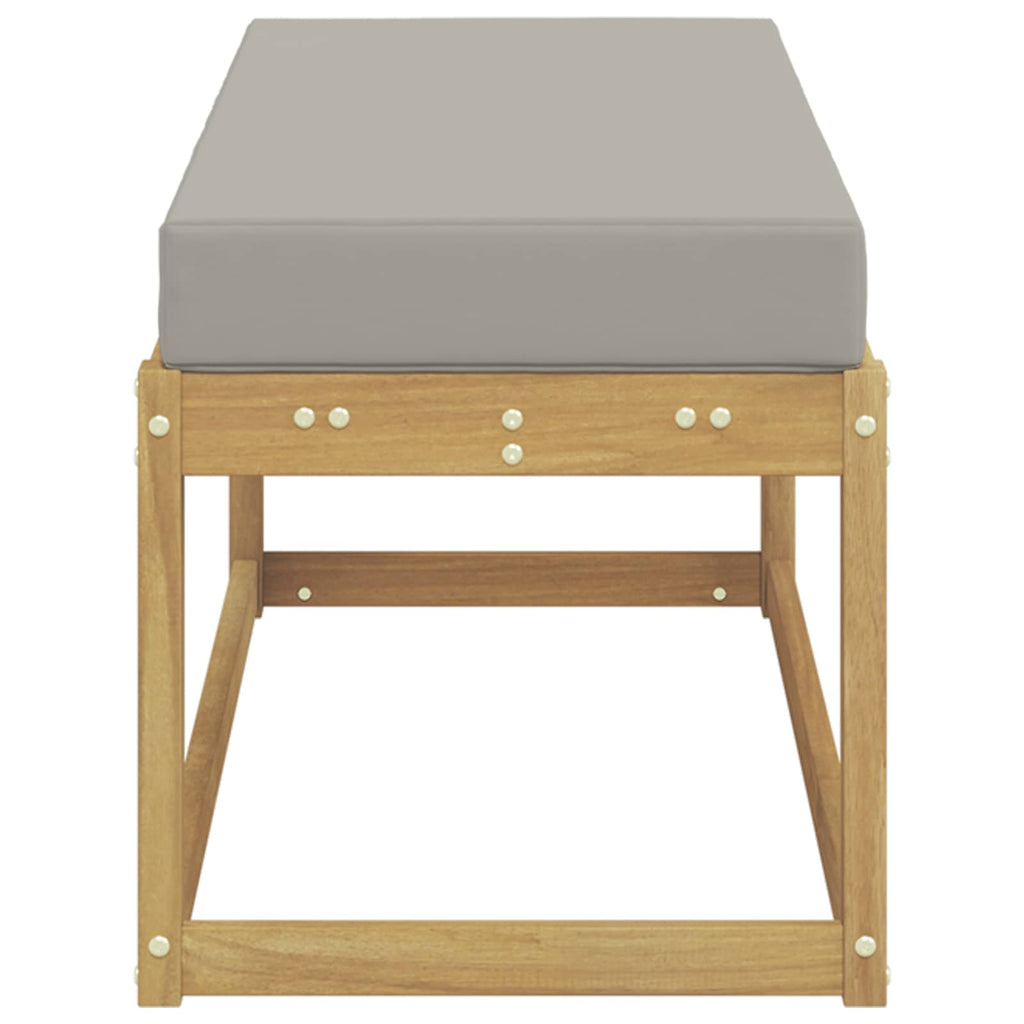 vidaXL Stołek Ławka na Zewnątrz z poduszką Biały 115 x 43 x 45 cm