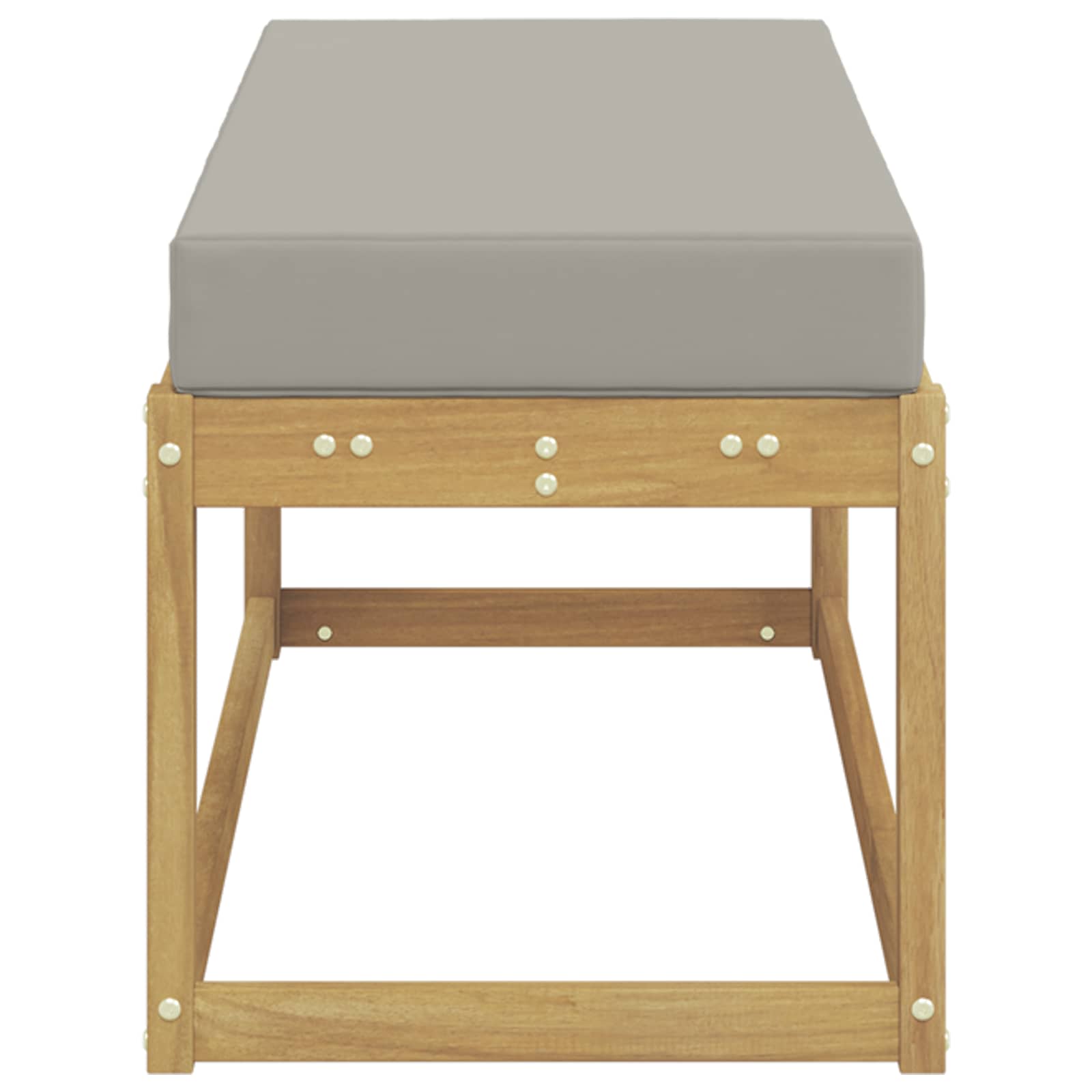vidaXL Stołek Ławka na Zewnątrz z poduszką Biały 115 x 43 x 45 cm