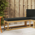 vidaXL Stołek Ławka na Zewnątrz z poduszką Biały 115 x 43 x 45 cm