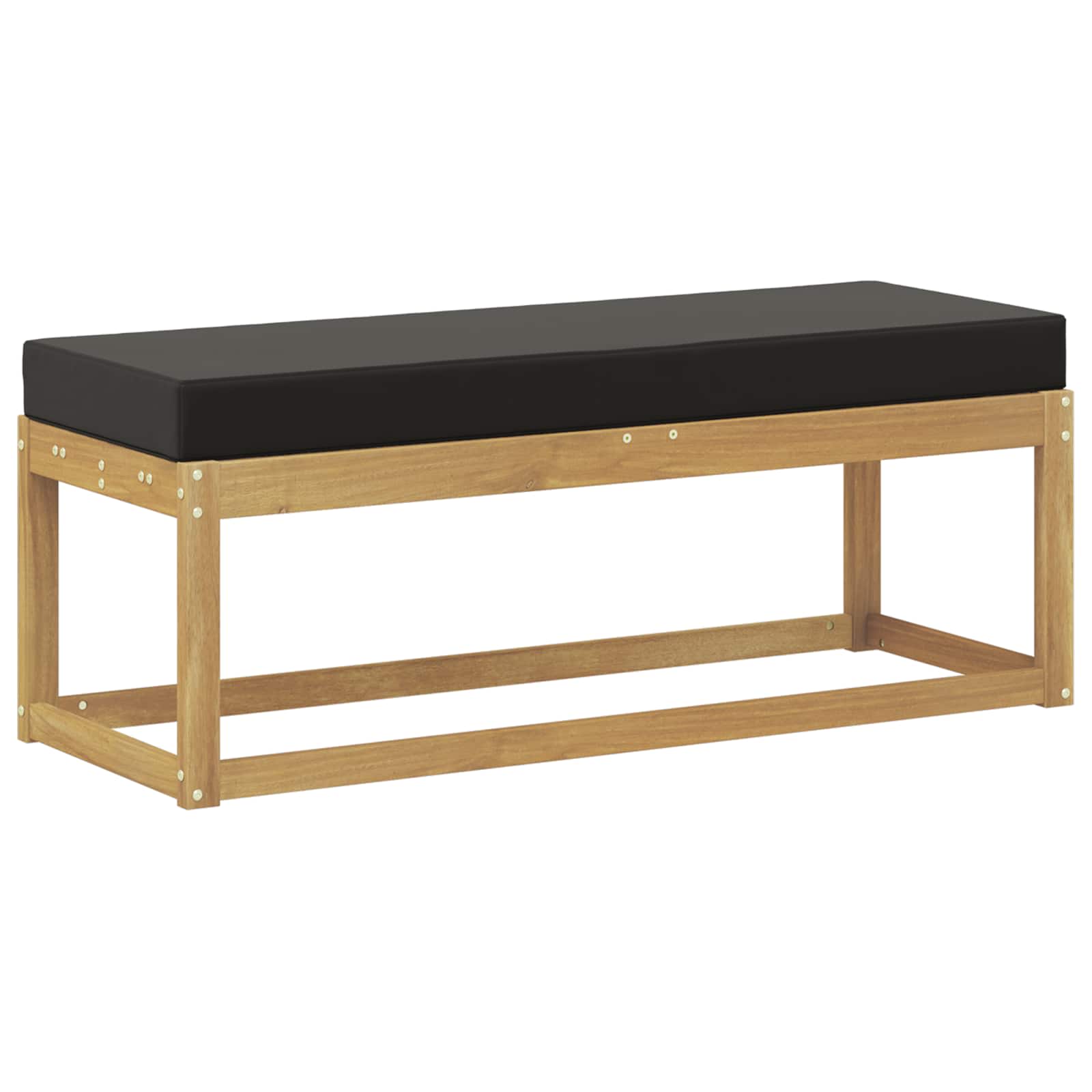 vidaXL Stołek Ławka na Zewnątrz z poduszką Biały 115 x 43 x 45 cm
