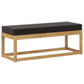 vidaXL Stołek Ławka na Zewnątrz z poduszką Biały 115 x 43 x 45 cm