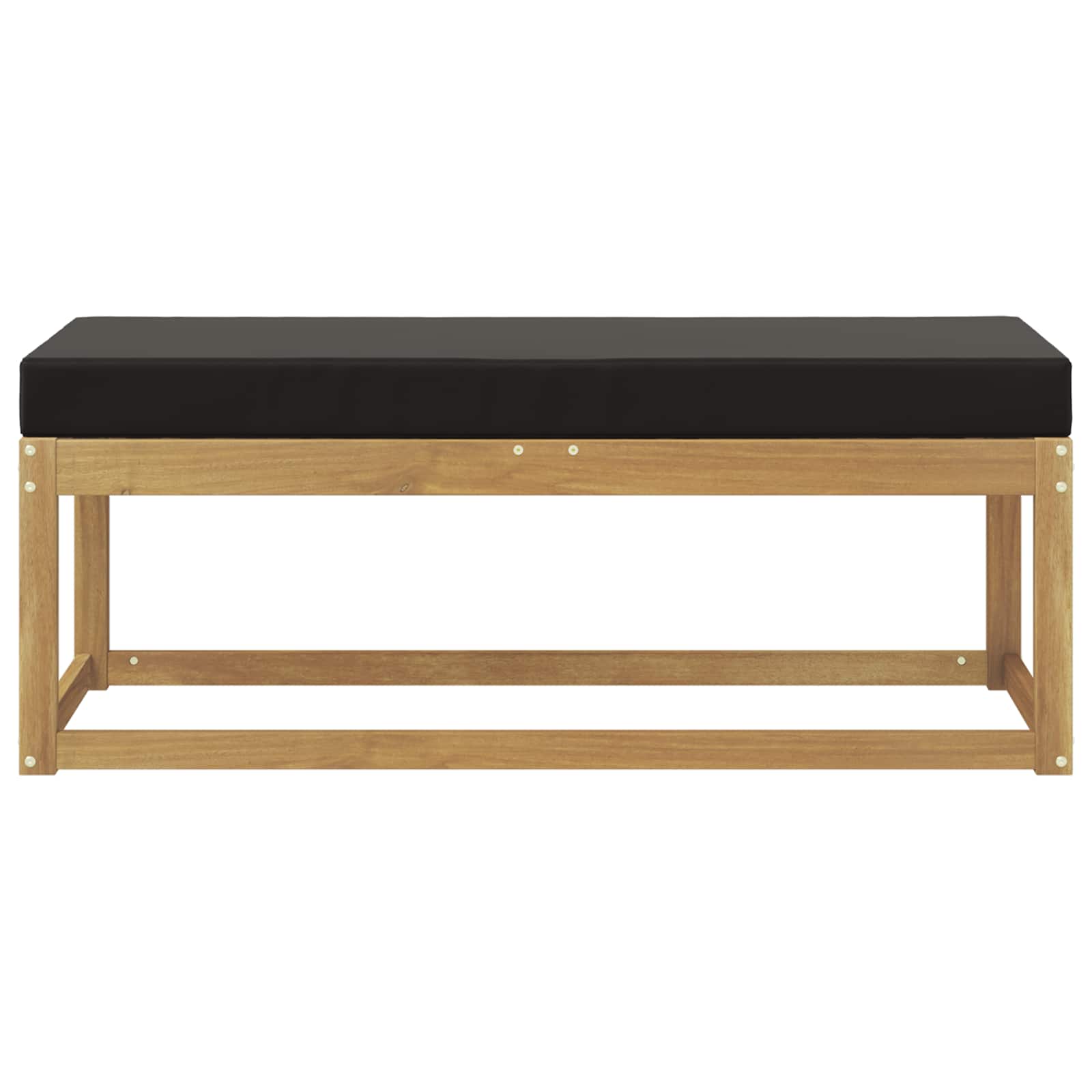 vidaXL Stołek Ławka na Zewnątrz z poduszką Biały 115 x 43 x 45 cm