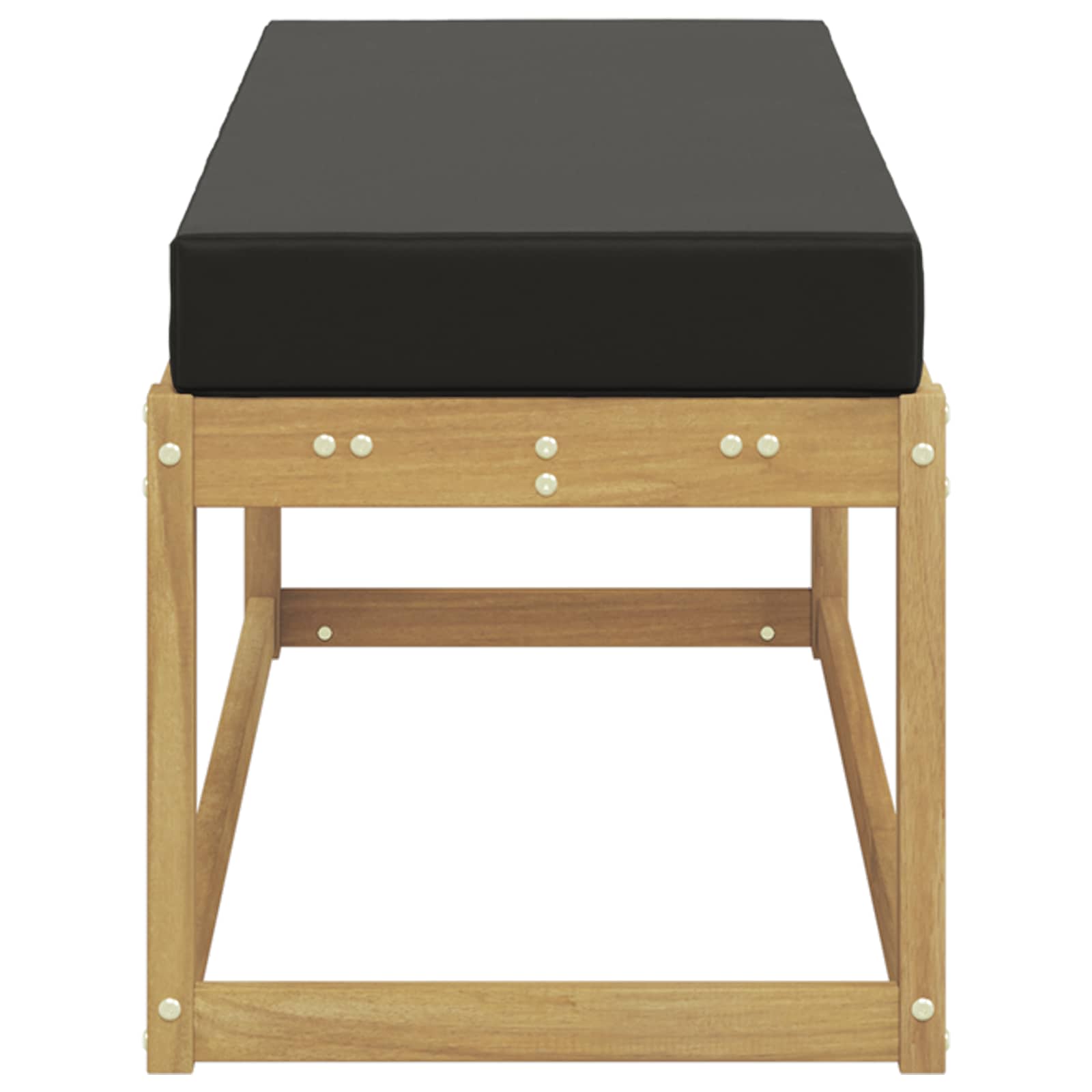 vidaXL Stołek Ławka na Zewnątrz z poduszką Biały 115 x 43 x 45 cm