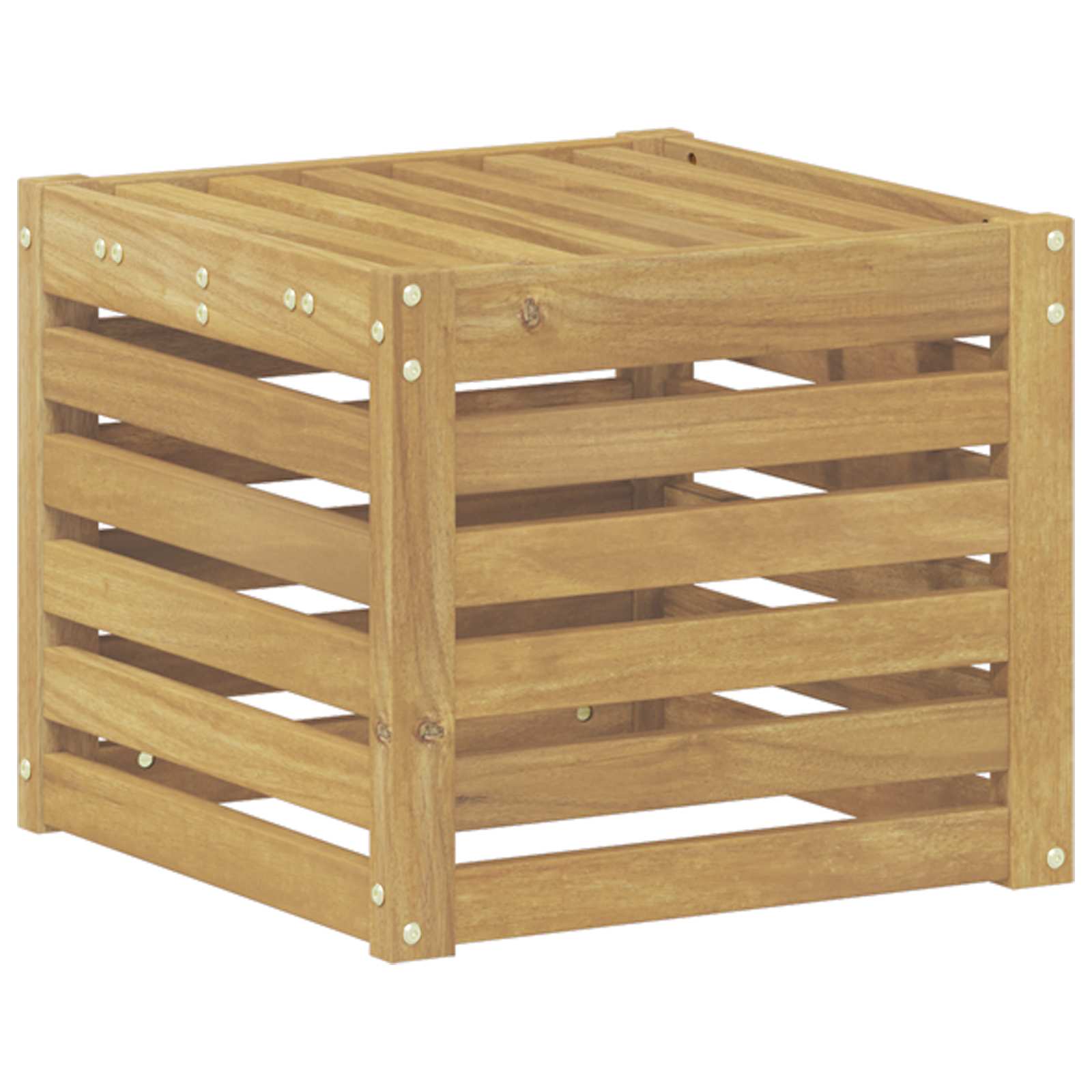 vidaXL Zestaw sof na zewnątrz Biały 35 x 38 x 37 cm Lite Drewno Akacji