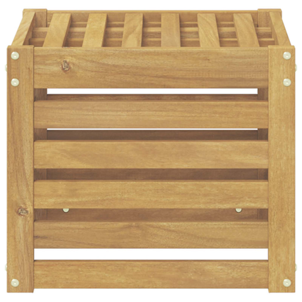 vidaXL Zestaw sof na zewnątrz Biały 35 x 38 x 37 cm Lite Drewno Akacji