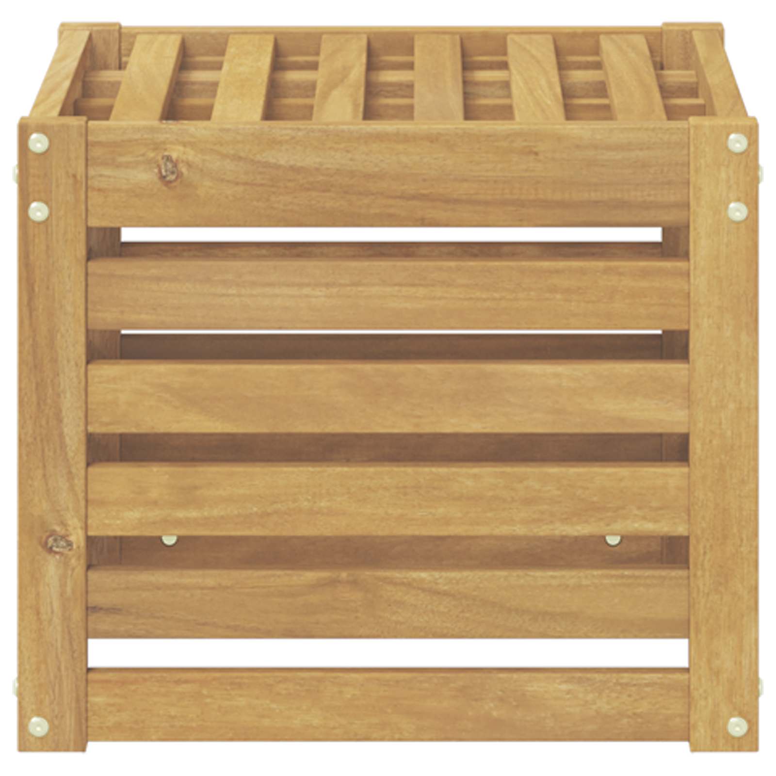vidaXL Zestaw sof na zewnątrz Biały 35 x 38 x 37 cm Lite Drewno Akacji