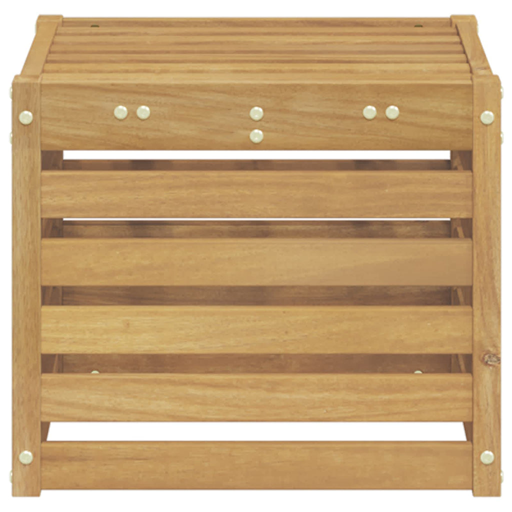 vidaXL Zestaw sof na zewnątrz Biały 35 x 38 x 37 cm Lite Drewno Akacji