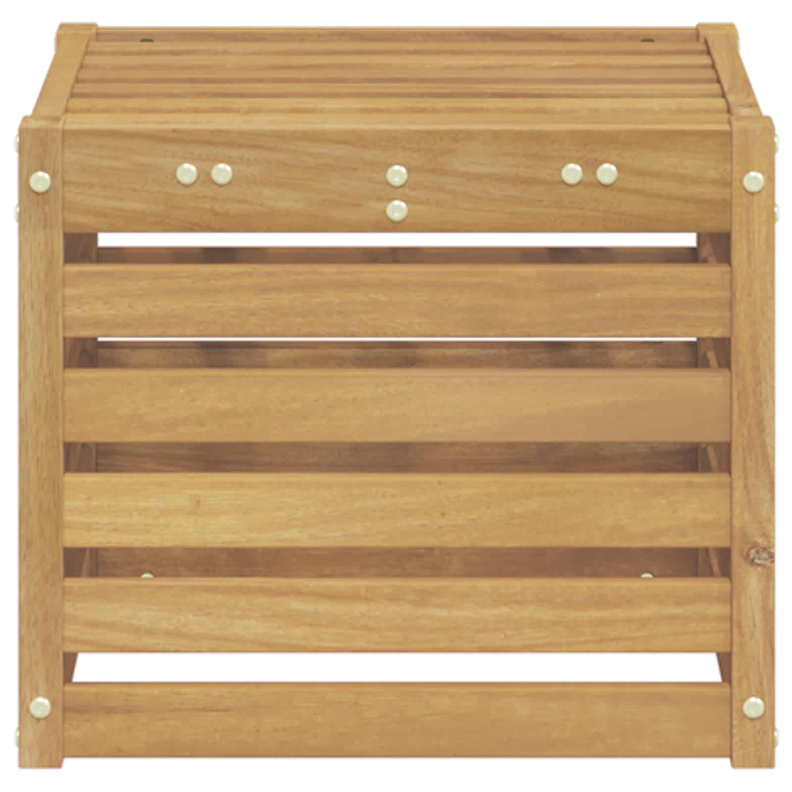 vidaXL Zestaw sof na zewnątrz Biały 35 x 38 x 37 cm Lite Drewno Akacji