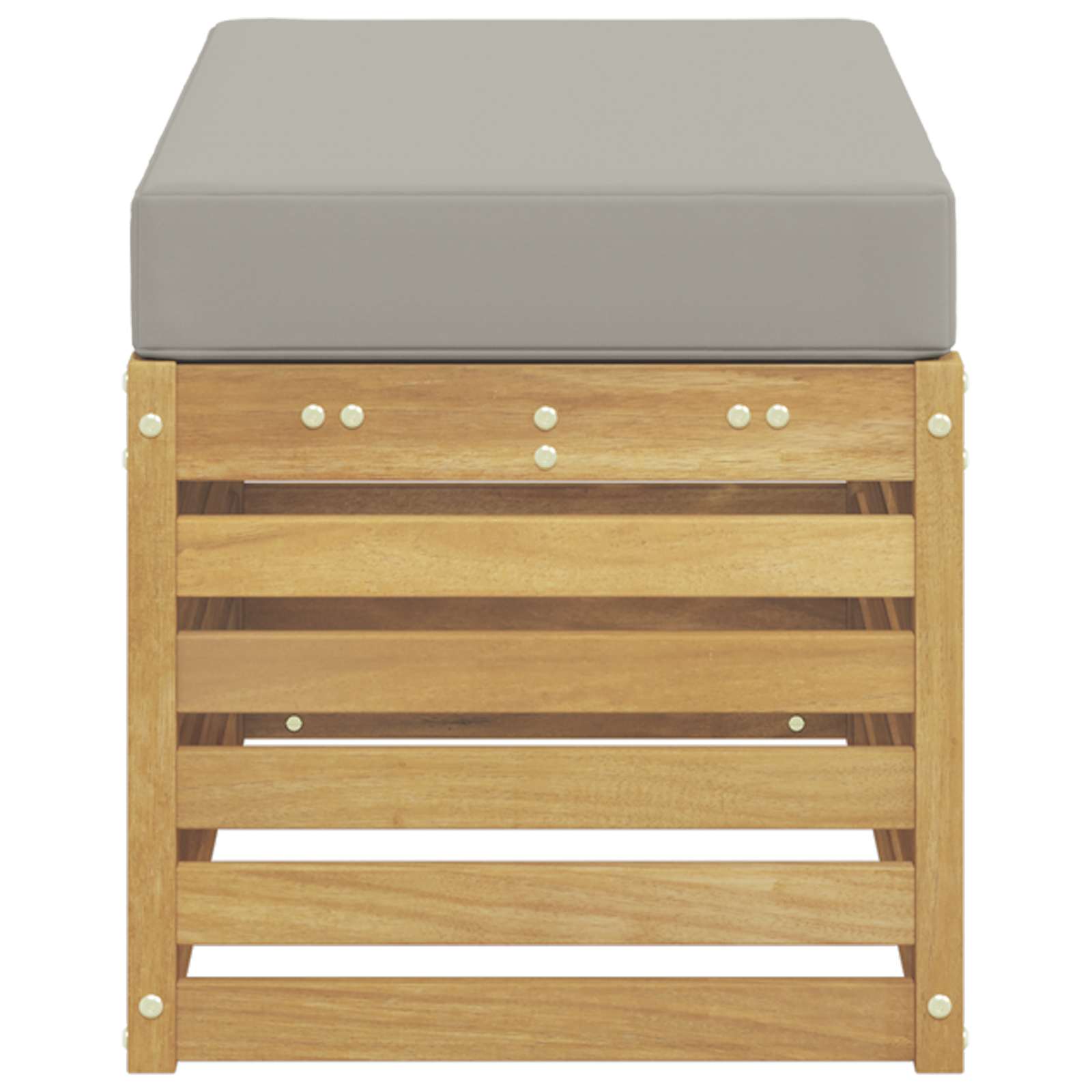 vidaXL Stołek Ławka na Zewnątrz z poduszką Biały 80 x 43 x 45 cm