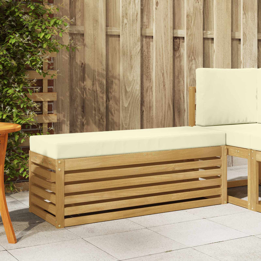 vidaXL Zestaw sof na zewnątrz Biały i kremowy 115 x 43 x 45 cm