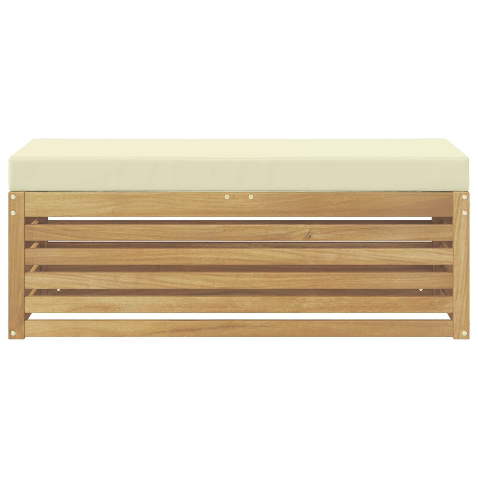vidaXL Zestaw sof na zewnątrz Biały i kremowy 115 x 43 x 45 cm