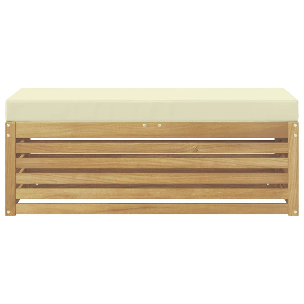 vidaXL Zestaw sof na zewnątrz Biały i kremowy 115 x 43 x 45 cm