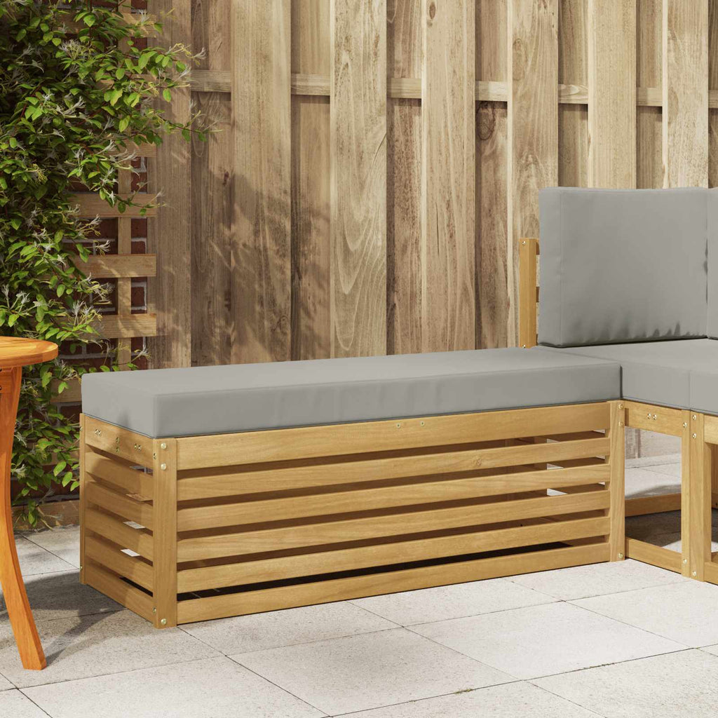vidaXL Stołek Ławka na Zewnątrz z poduszką Biały 115 x 43 x 45 cm