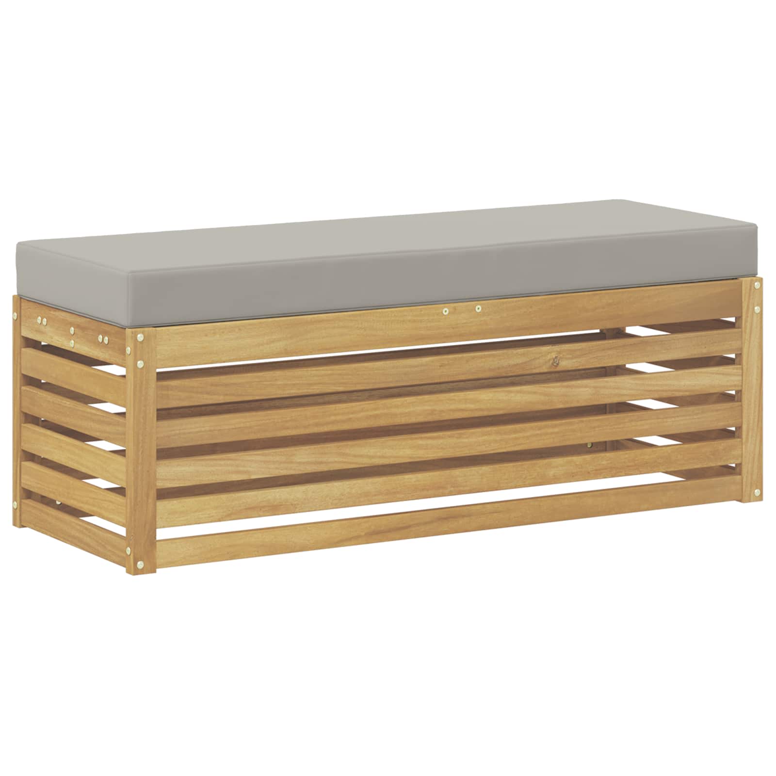 vidaXL Stołek Ławka na Zewnątrz z poduszką Biały 115 x 43 x 45 cm