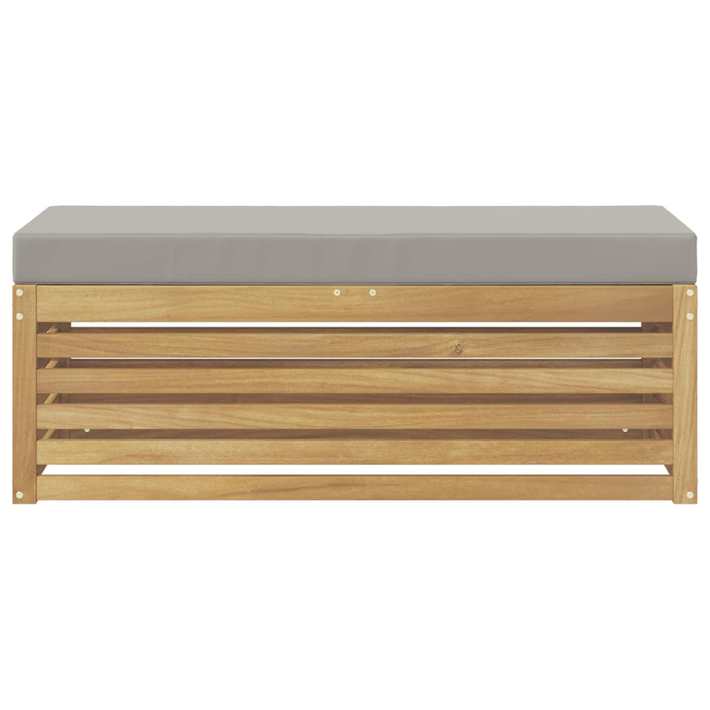 vidaXL Stołek Ławka na Zewnątrz z poduszką Biały 115 x 43 x 45 cm