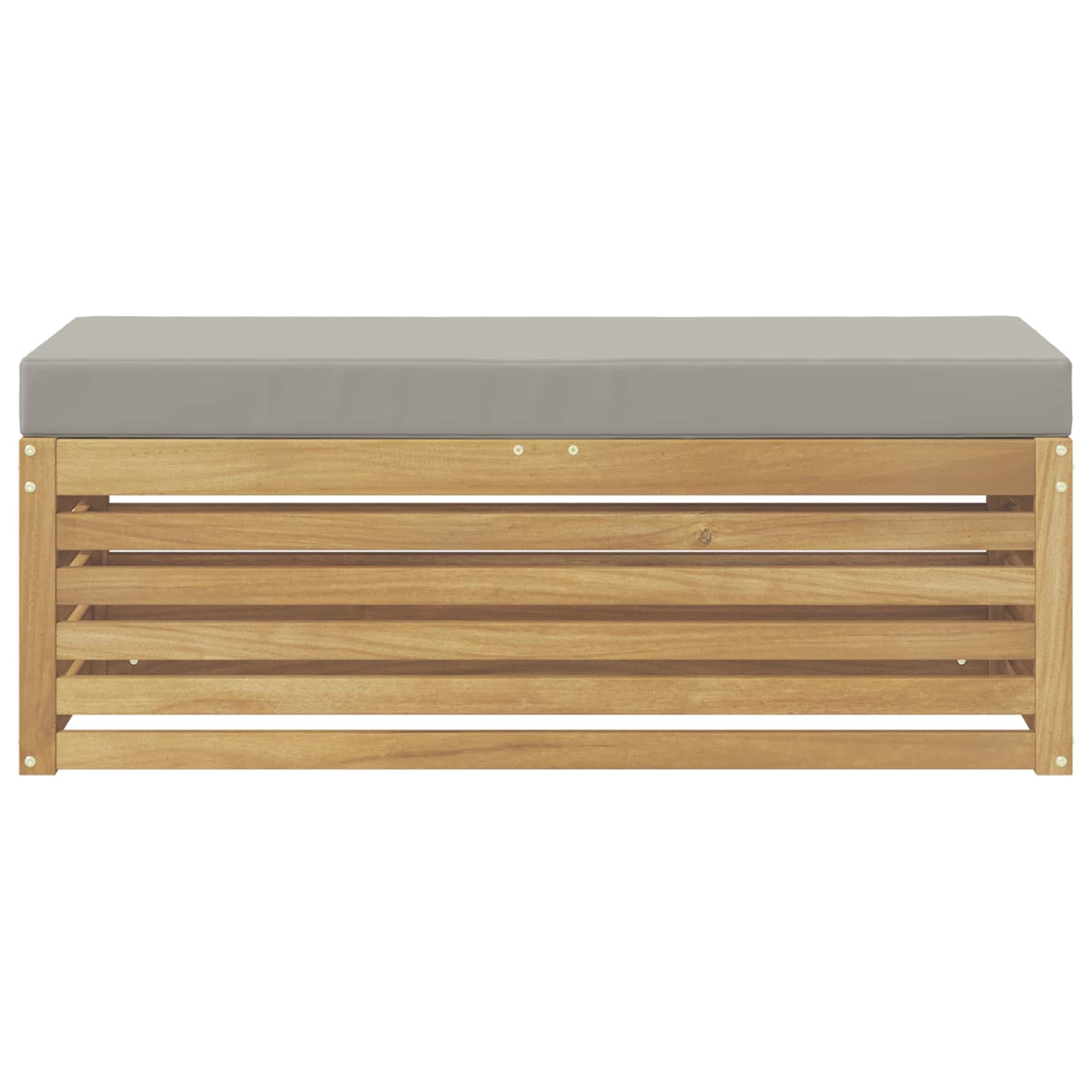 vidaXL Stołek Ławka na Zewnątrz z poduszką Biały 115 x 43 x 45 cm