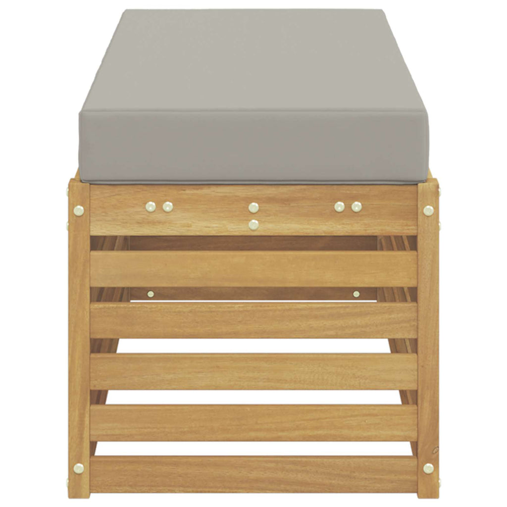 vidaXL Stołek Ławka na Zewnątrz z poduszką Biały 115 x 43 x 45 cm