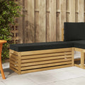 vidaXL Stołek Ławka na Zewnątrz z poduszką Biały 115 x 43 x 45 cm