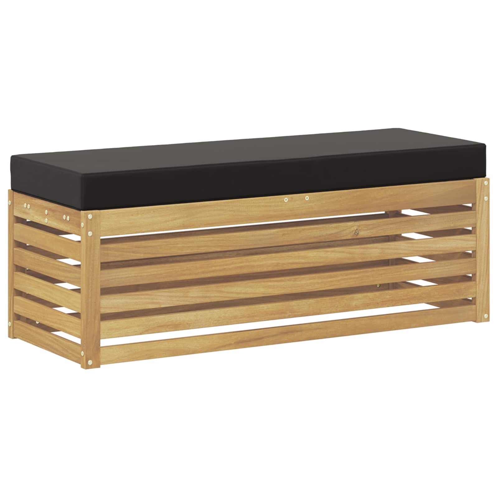 vidaXL Stołek Ławka na Zewnątrz z poduszką Biały 115 x 43 x 45 cm