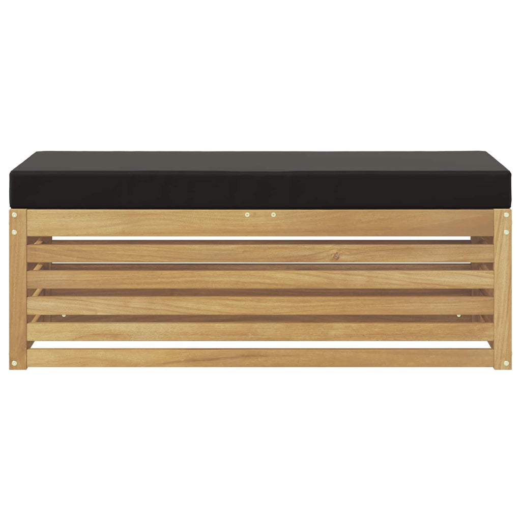 vidaXL Stołek Ławka na Zewnątrz z poduszką Biały 115 x 43 x 45 cm