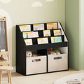 vidaXL Biblioteczka dla dzieci Czarny 72,5 x 29,5 x 69 cm