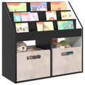 vidaXL Biblioteczka dla dzieci Czarny 72,5 x 29,5 x 69 cm