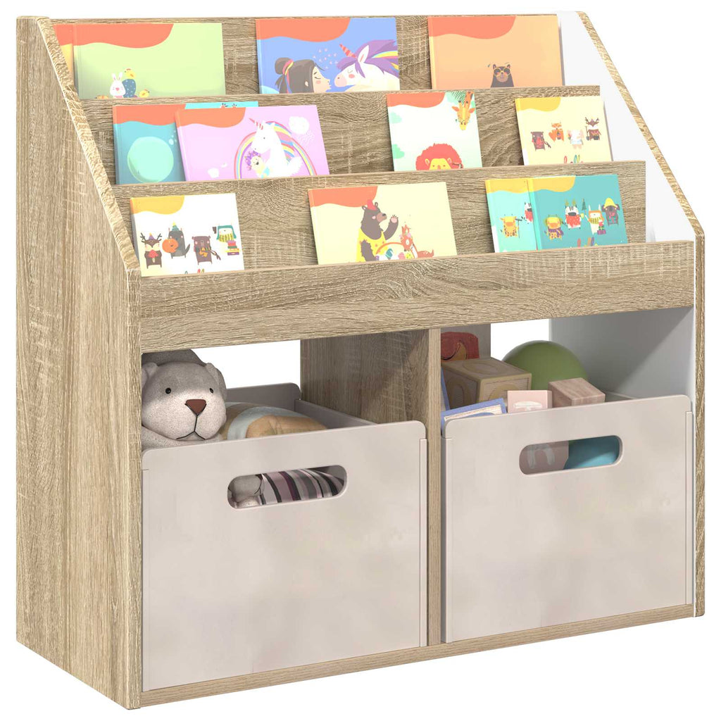 vidaXL Biblioteczka dla dzieci Dąb Sonoma 72,5 x 29,5 x 69 cm