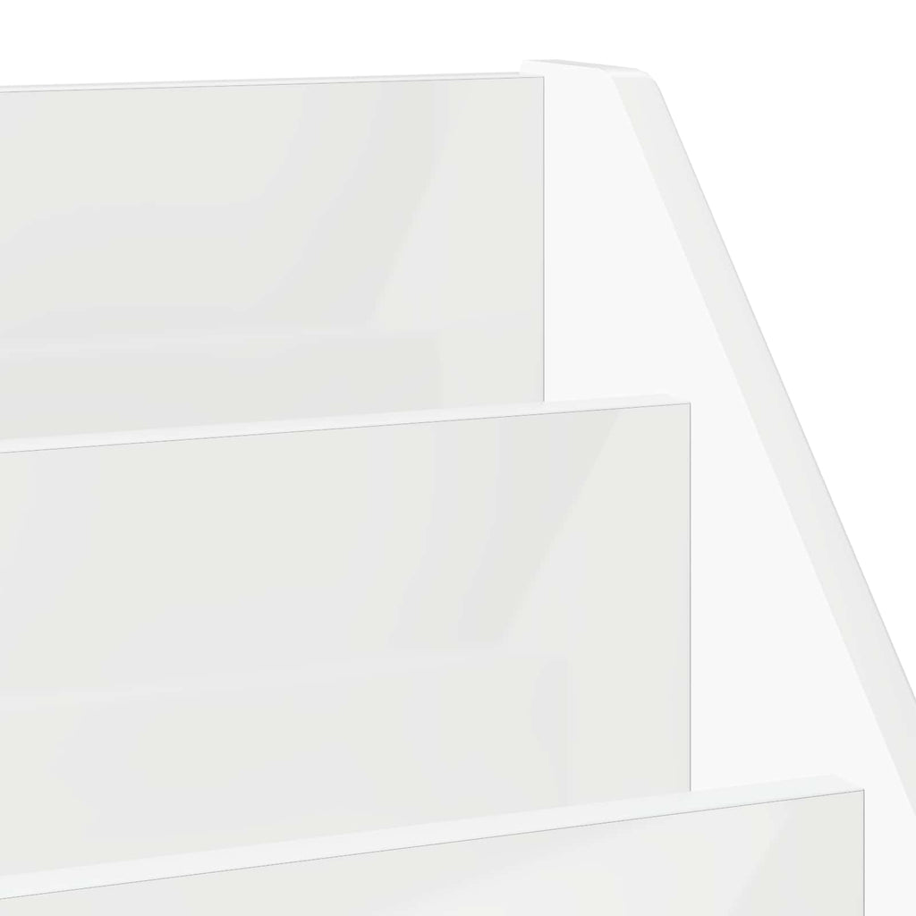 vidaXL Biblioteczka dla dzieci Wysoki połysk biały 72,5 x 29,5 x 69 cm