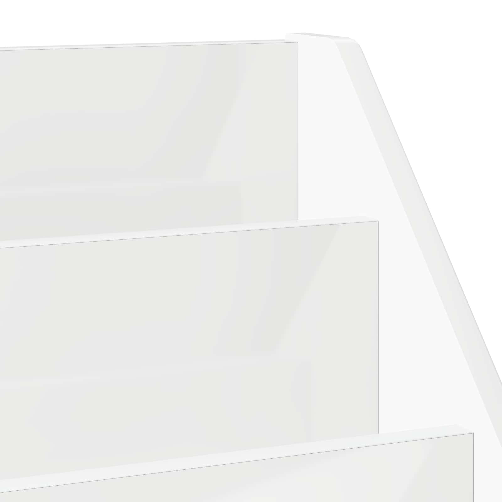 vidaXL Biblioteczka dla dzieci Wysoki połysk biały 72,5 x 29,5 x 69 cm