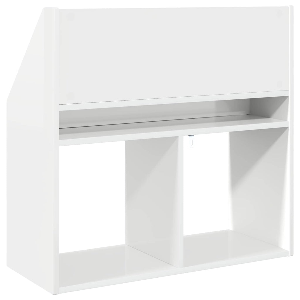 vidaXL Biblioteczka dla dzieci Wysoki połysk biały 72,5 x 29,5 x 69 cm