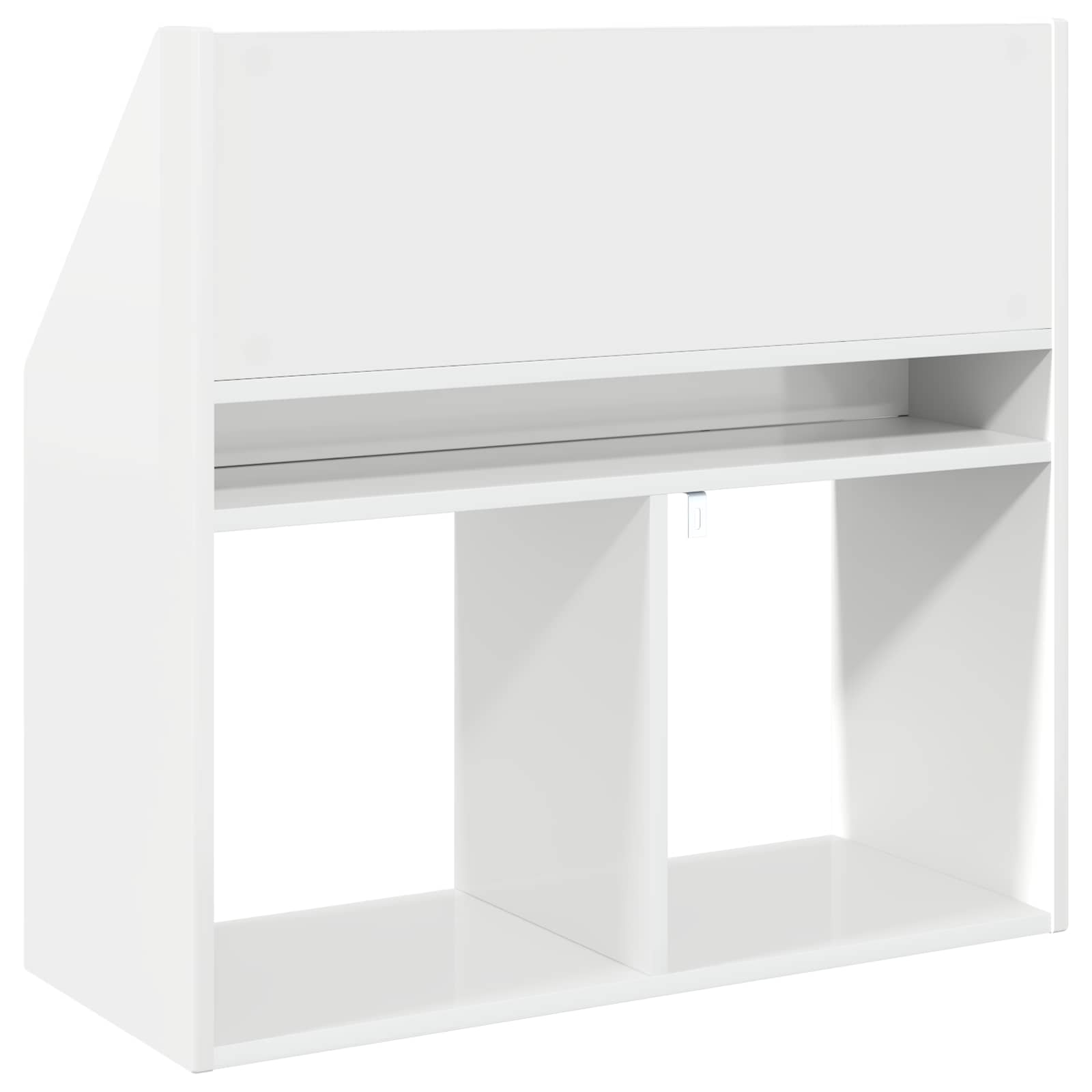 vidaXL Biblioteczka dla dzieci Wysoki połysk biały 72,5 x 29,5 x 69 cm