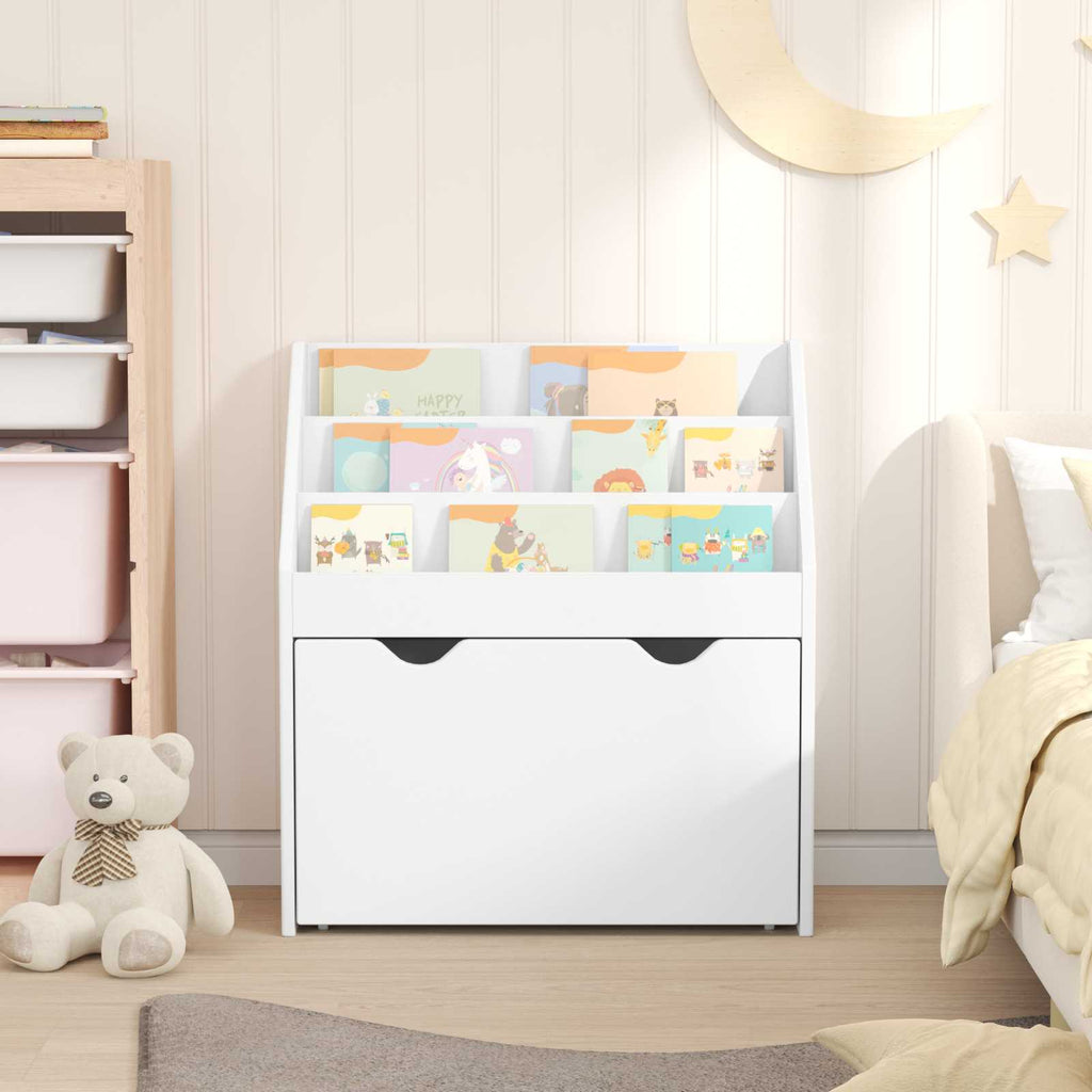 vidaXL Biblioteczka dla dzieci z szufladą Biały 60 x 29,5 x 69 cm