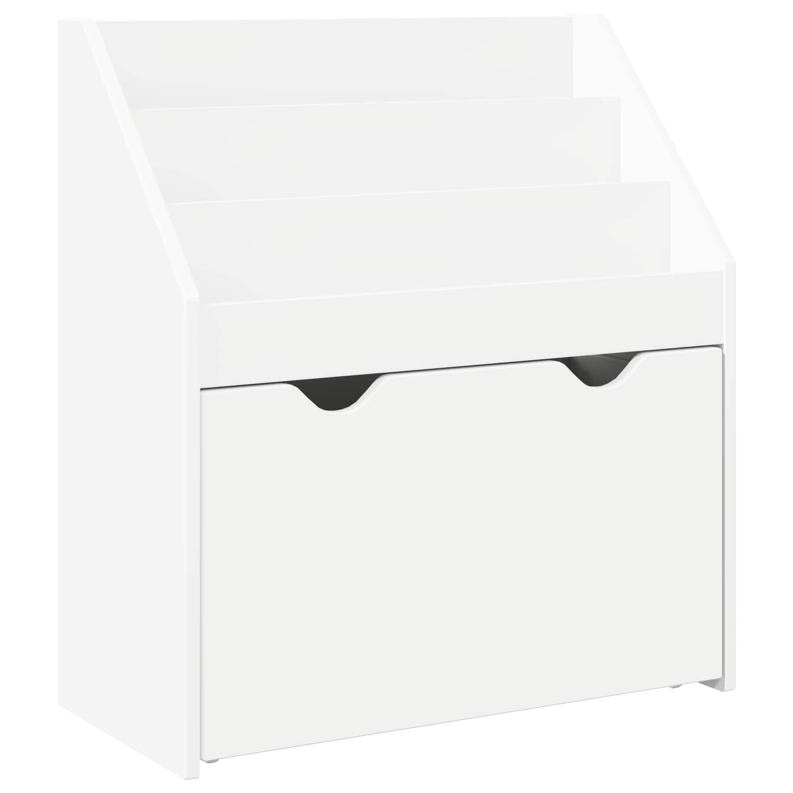 vidaXL Biblioteczka dla dzieci z szufladą Biały 60 x 29,5 x 69 cm