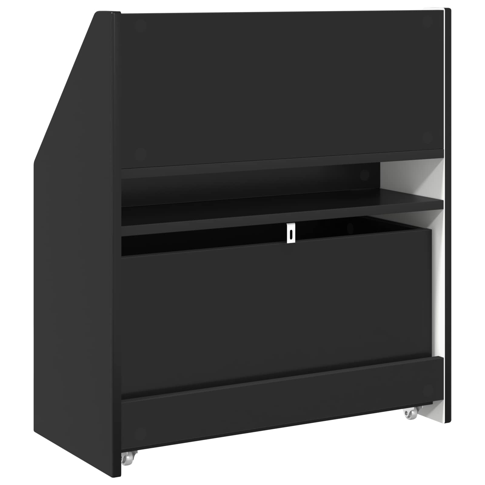 vidaXL Biblioteczka dla dzieci z szufladą Czarny 60 x 29,5 x 69 cm